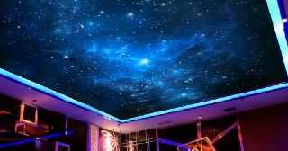 Натяжной потолок звездное небо Сланцы, цена от 5187 руб.